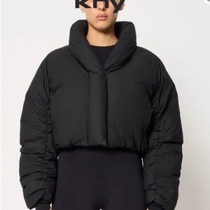 Kith Black Cropped Puffer Jacket